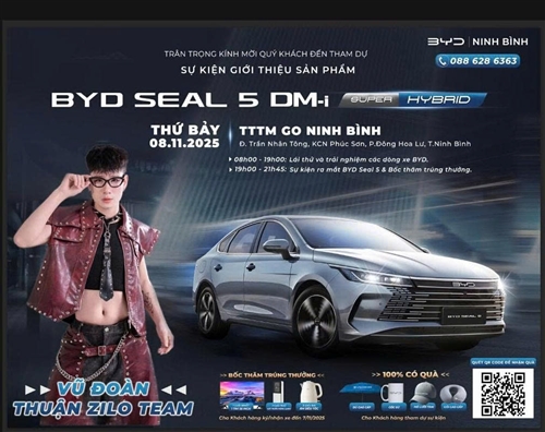 [Sự Kiện Đặc Biệt] Ra mắt BYD Seal 5 DM-i tại Ninh Bình - Khuấy động sân khấu cùng vũ đoàn Thuận ZILO