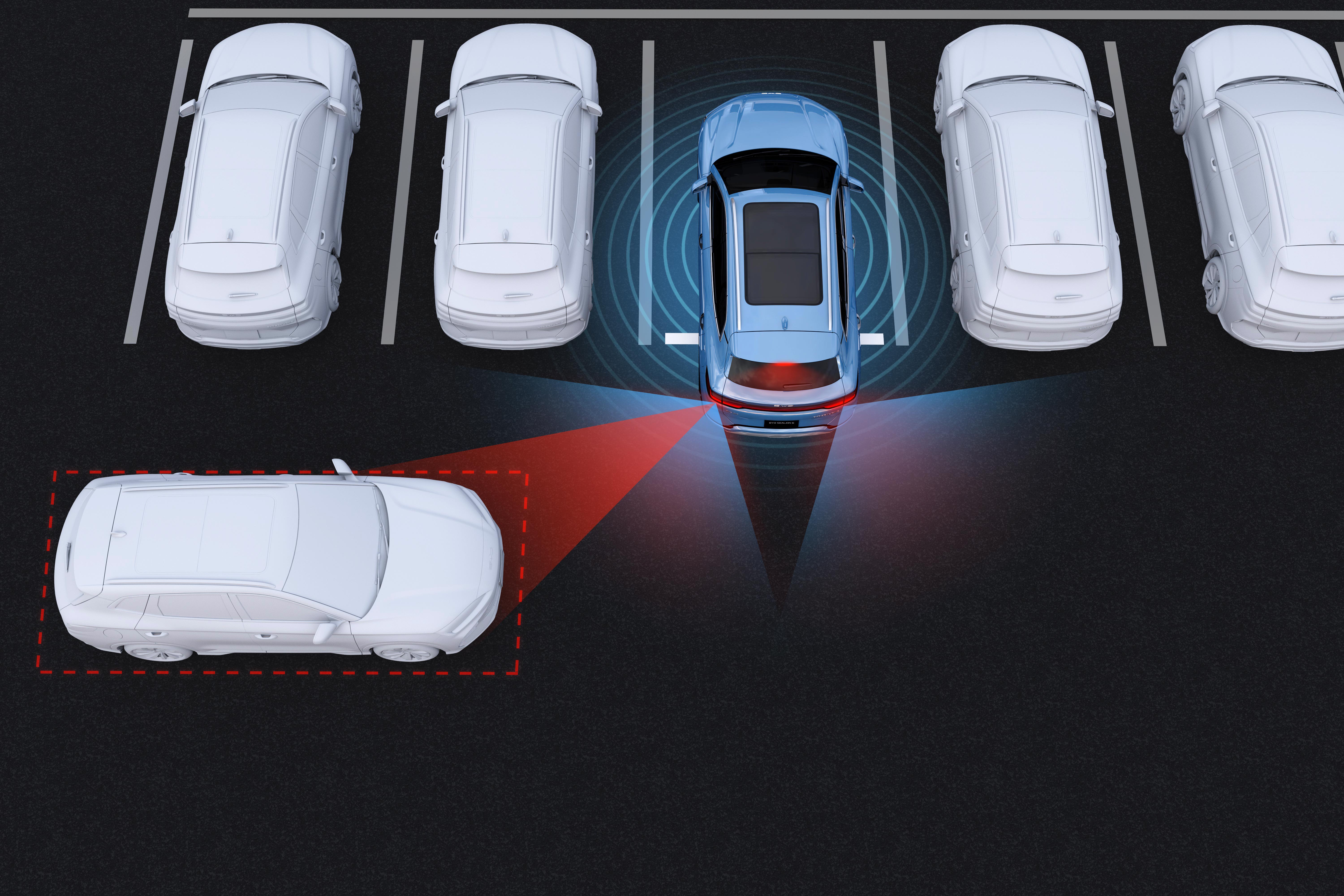 Cảnh báo phương tiện cắt ngang phía sau (RCTA) và Phanh phương tiện cắt ngang phía sau (RCTB) Cảnh báo phương tiện cắt ngang phía sau (RCTA) và Phanh phương tiện cắt ngang phía sau (RCTB)