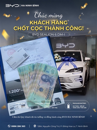 BYD Sealion 6 Chốt Cọc Ngày Đầu Sau Lễ 2/9 | BYD HA Ninh Bình