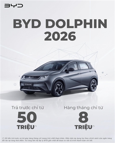 Sở hữu BYD Dolphin chỉ từ 50 triệu đồng, giải pháp tài chính tối ưu cho Quý khách hàng